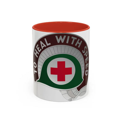 458 Surgical Hospital (U.S. Army) Accent Coffee Mug-11oz-Red-Go Mug Yourself