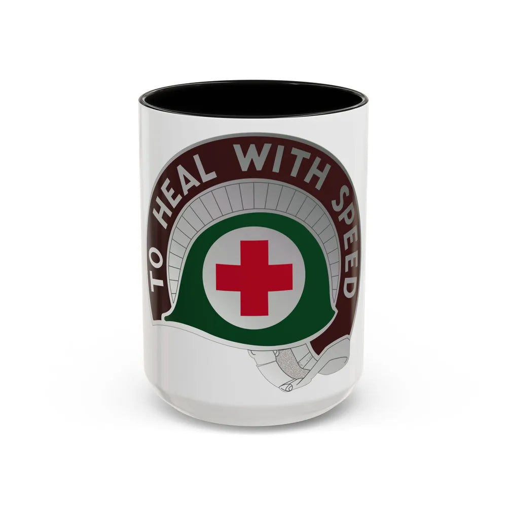 458 Surgical Hospital (U.S. Army) Accent Coffee Mug-15oz-Black-Go Mug Yourself