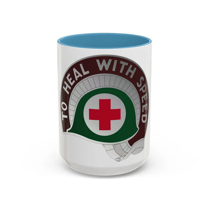 458 Surgical Hospital (U.S. Army) Accent Coffee Mug-15oz-Light Blue-Go Mug Yourself