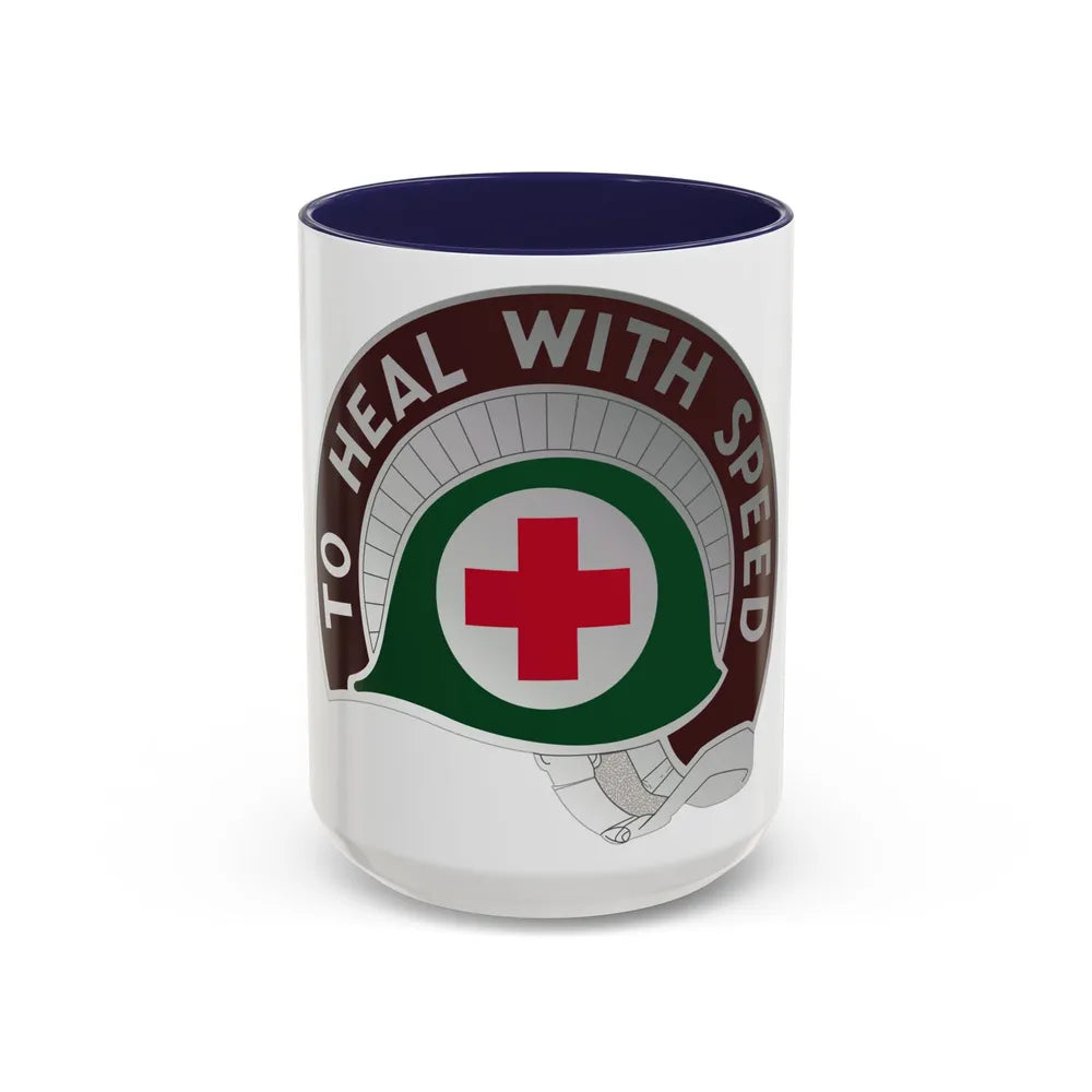 458 Surgical Hospital (U.S. Army) Accent Coffee Mug-15oz-Navy-Go Mug Yourself