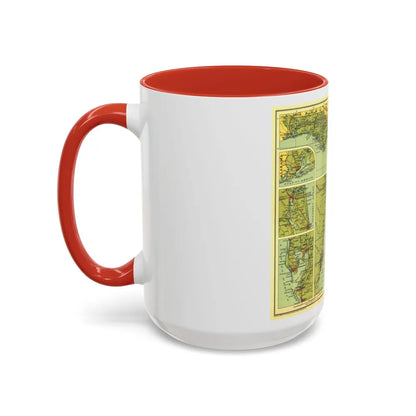 USA - Florida (1930) (Map) Accent Coffee Mug-Go Mug Yourself