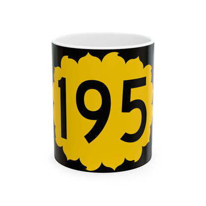 K-195 (Kansas) (Road Sign) White Coffee Mug
