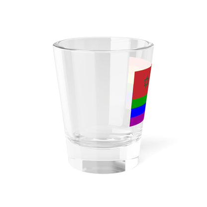 Morocco Rainbow Flag hexagram (Morocco) Shot Glass 1.5oz