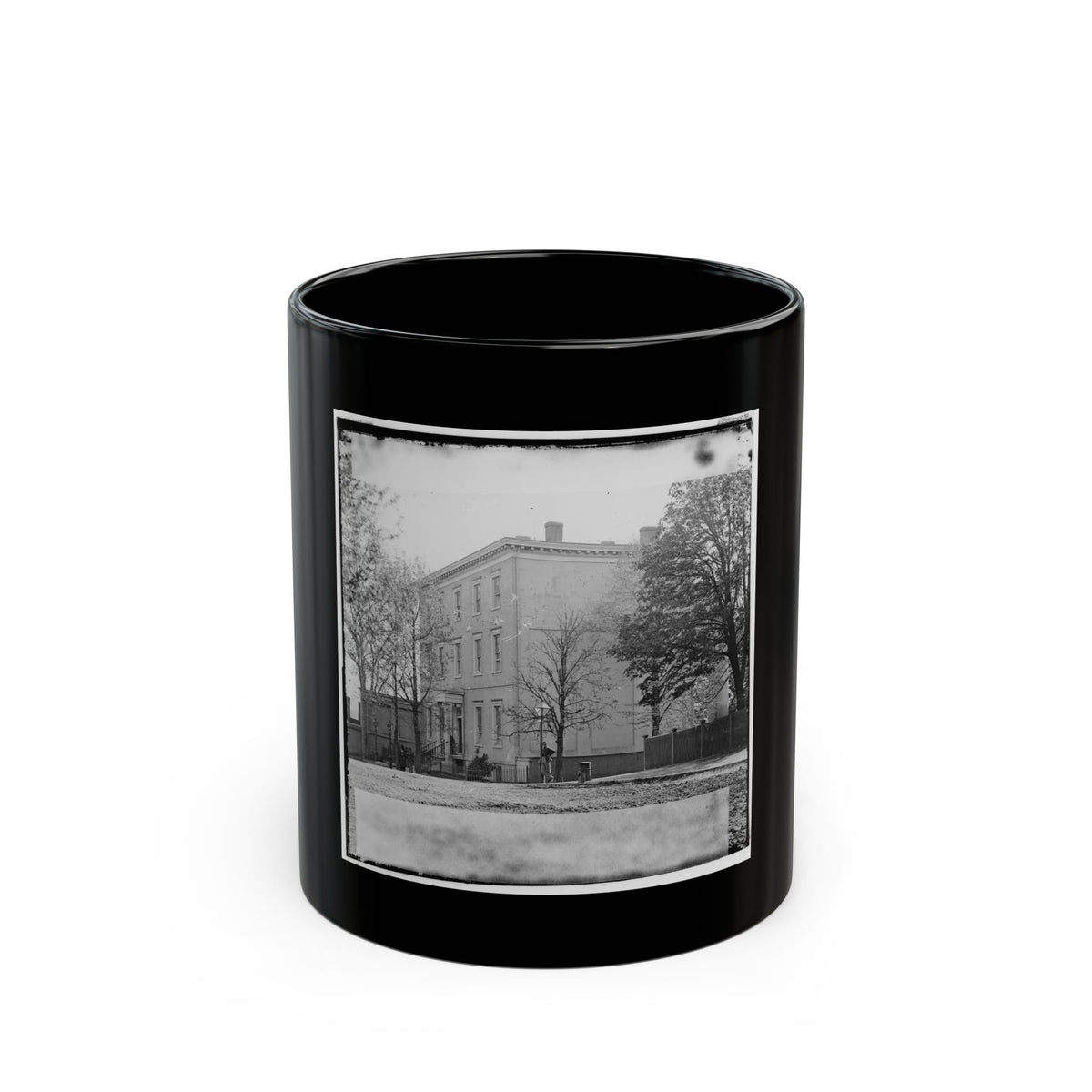 Richmond, Va. Residence Of Jefferson Davis (1201 East Clay Street); A Closer View (U.S. Civil War) Black Coffee Mug