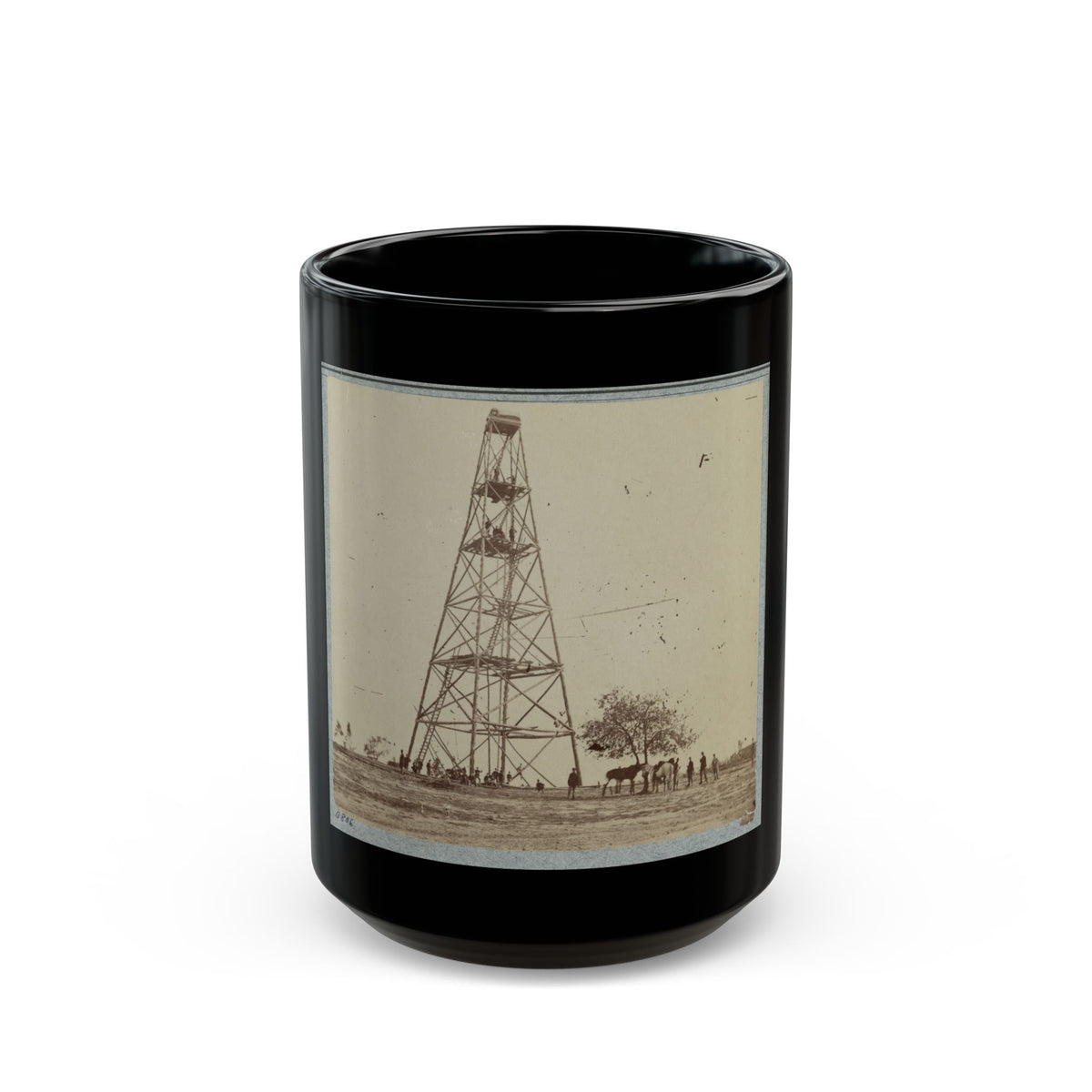 Signal Tower (U.S. Civil War) Black Coffee Mug