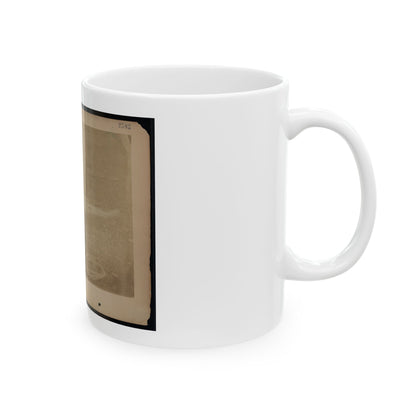 A Child Leaning Against A Barrel With Wooden Spikes (U.S. Civil War) White Coffee Mug