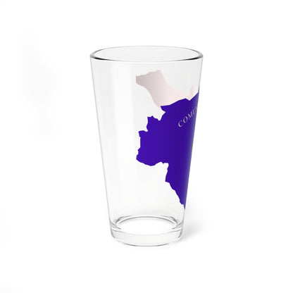Flag map of Alassio (Italy) Pint Glass 16oz