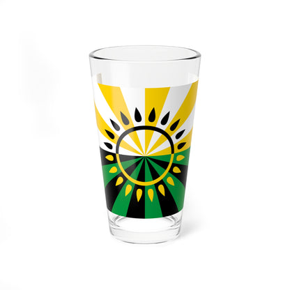 Flag of Groznensky district (Russia) Pint Glass 16oz