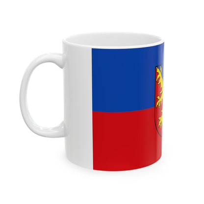 Drapeau de Rhein Lahn Kreis Allemagne - Tasse à café blanche