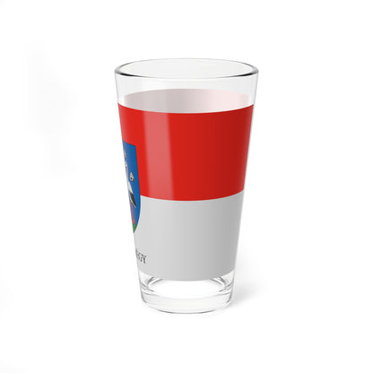 Flag of Homokmegy (Hungary) Pint Glass 16oz