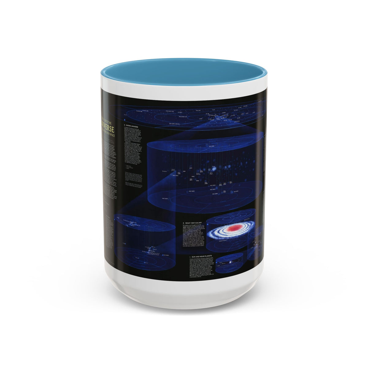 Space - The Universe - Through Time and Space (1983) (Map) Accent Coffee Mug