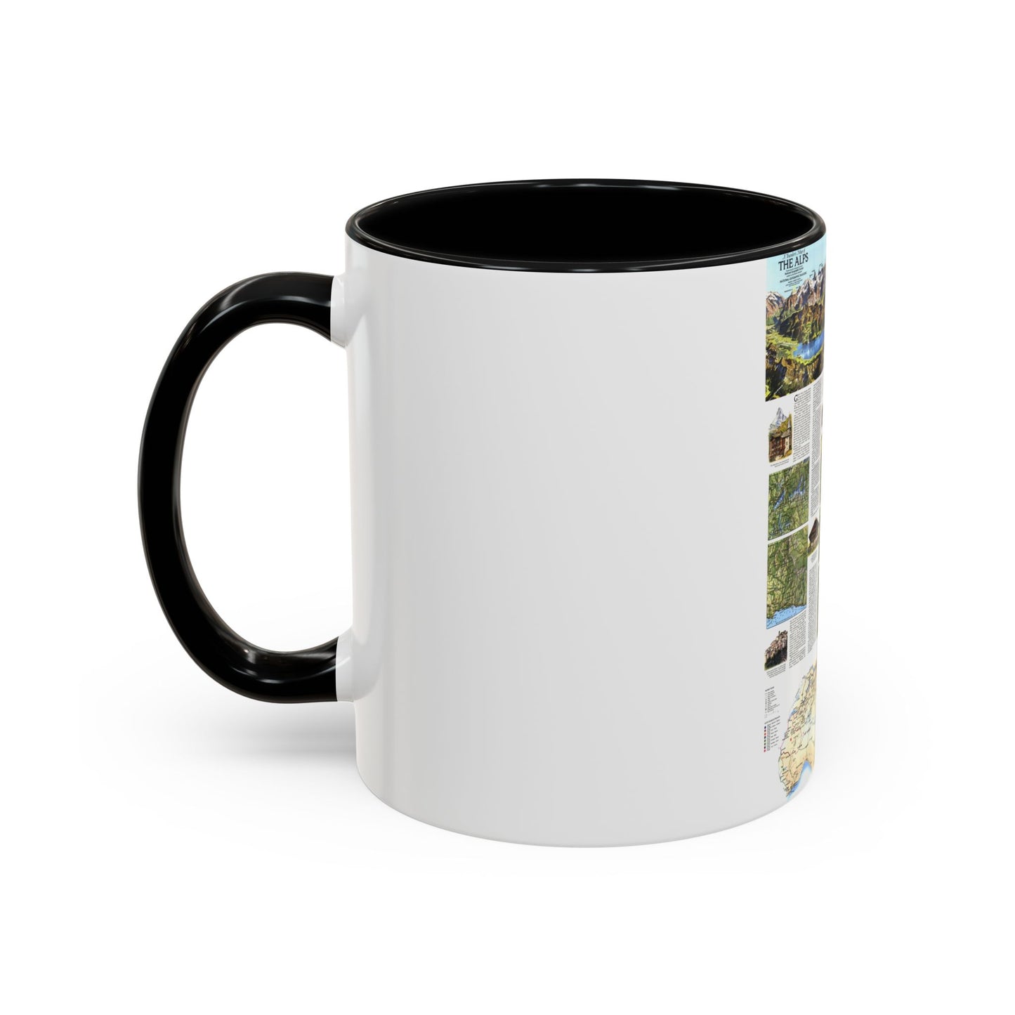 Alps, The - A Traveller's Map (1985) (Map) Accent Coffee Mug