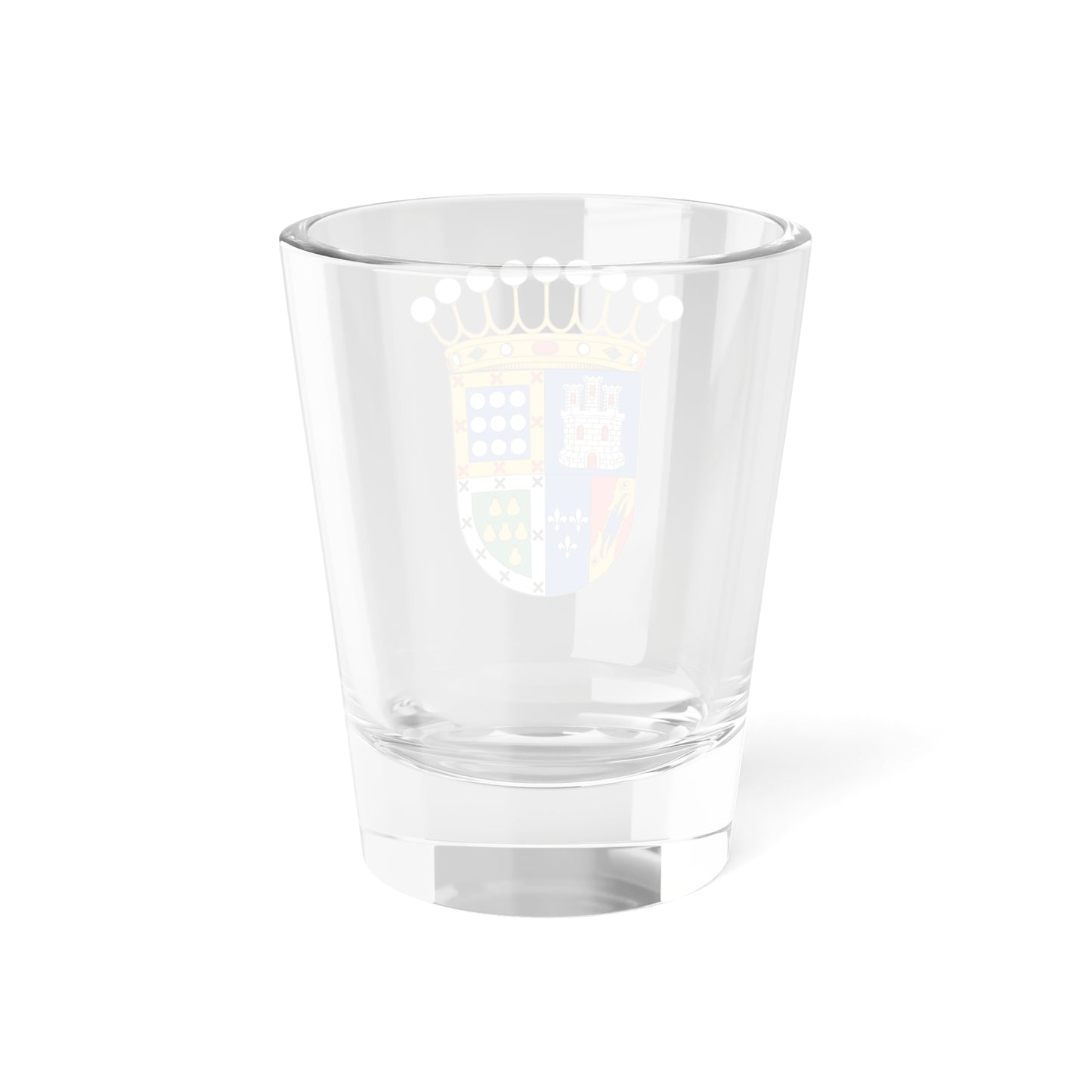 Escudo de los condes de la Puebla de Valverde (Spain) (Coat of Arms) Shot Glass 1.5oz