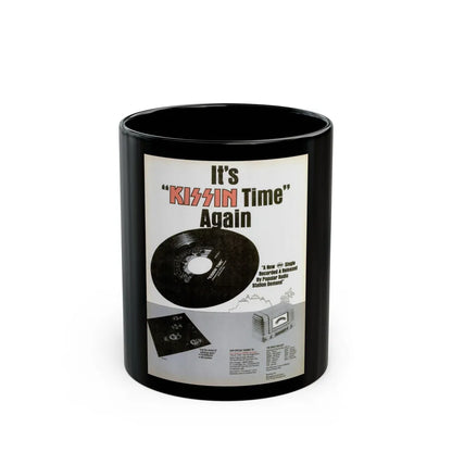 Kiss 1974 (Music Poster) Black Coffee Mug-11oz-Go Mug Yourself