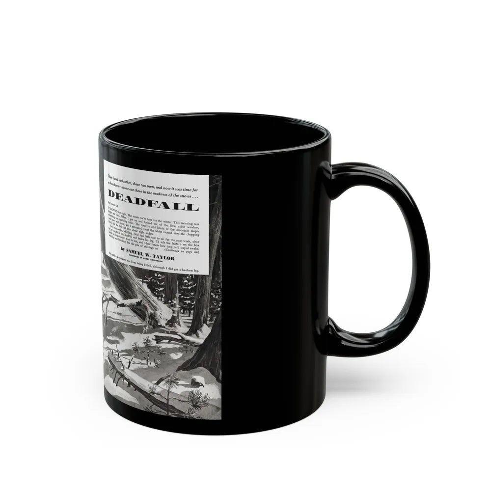 Deadfall, Adventure magazine, March 1958 - Black Coffee Mug-Go Mug Yourself