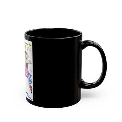 General Tire advertisement, The Saturday Evening Post - Black Coffee Mug-Go Mug Yourself