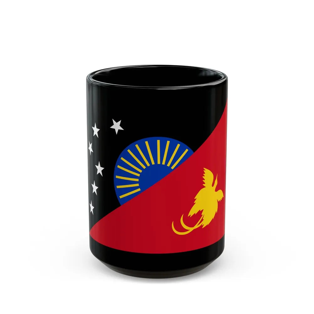 Flag of Sandaun Papa New Guinea - Black Coffee Mug-15oz-Go Mug Yourself