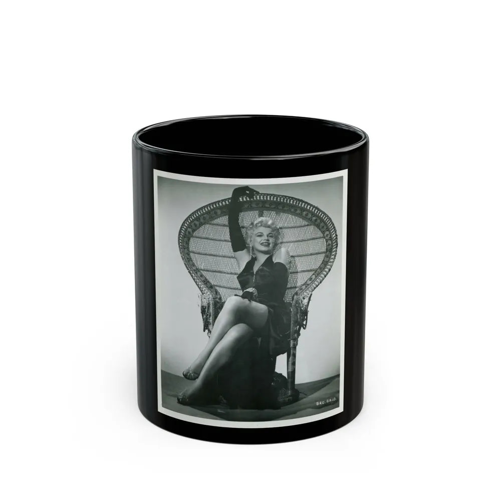 Barbara Nichols #467 (Vintage Female Icon) Black Coffee Mug-11oz-Go Mug Yourself