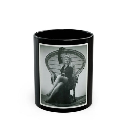 Barbara Nichols #467 (Vintage Female Icon) Black Coffee Mug-11oz-Go Mug Yourself