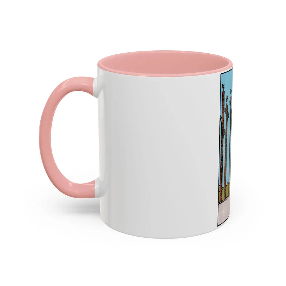 The 9 of Wands (Tarot Card) Accent Coffee Mug-Go Mug Yourself