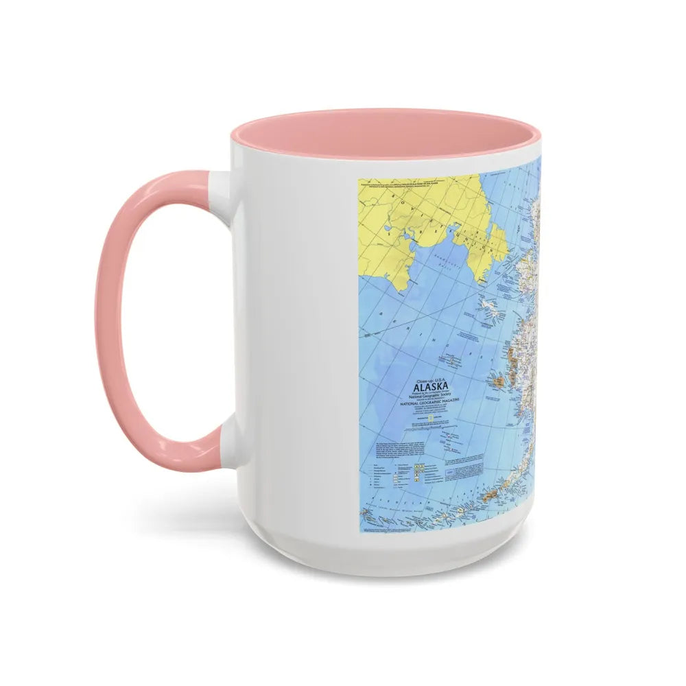 USA - Alaska (1975) (Map) Accent Coffee Mug-Go Mug Yourself