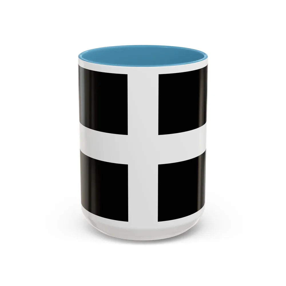 Flag of Cornwall UK - Accent Coffee Mug-15oz-Light Blue-Go Mug Yourself