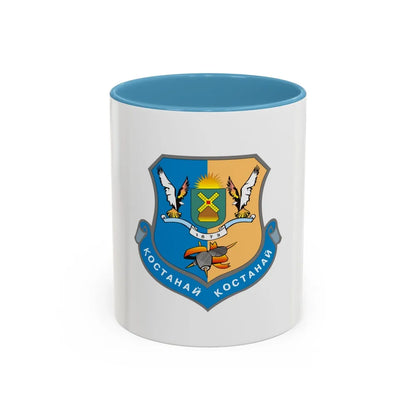 Flag of Kostanay Kazakhstan - Accent Coffee Mug-11oz-Light Blue-Go Mug Yourself