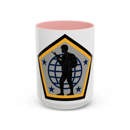 Human Resources Command (U.S. Army) Accent Coffee Mug-15oz-Pink-Go Mug Yourself