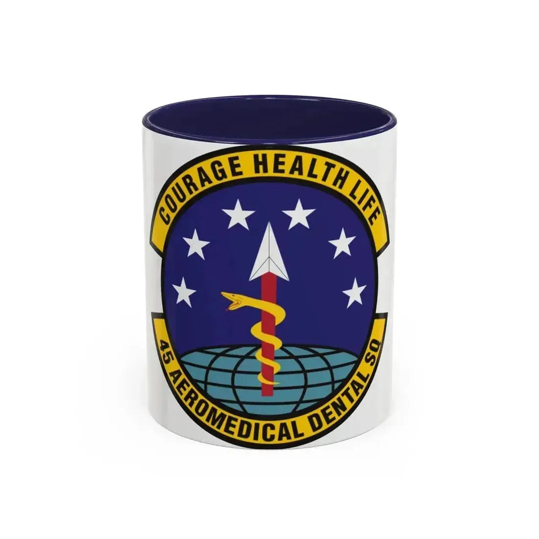 45th Aeromedical Dental Squadron (U.S. Air Force) Accent Coffee Mug 11oz Navy - Go Mug Yourself