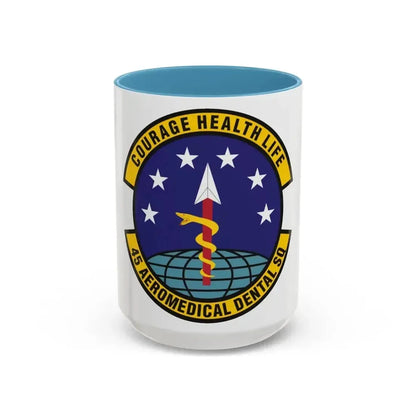 45th Aeromedical Dental Squadron (U.S. Air Force) Accent Coffee Mug 15oz Light Blue - Go Mug Yourself