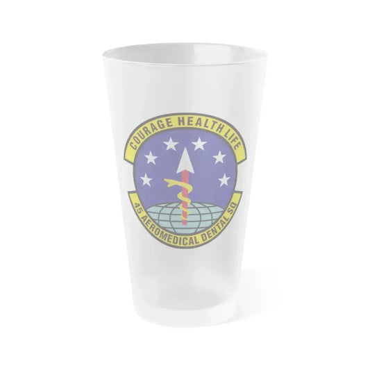 45th Aeromedical Dental Squadron (U.S. Air Force) Frosted Pint Glass 16oz 16oz Frosted - Go Mug Yourself
