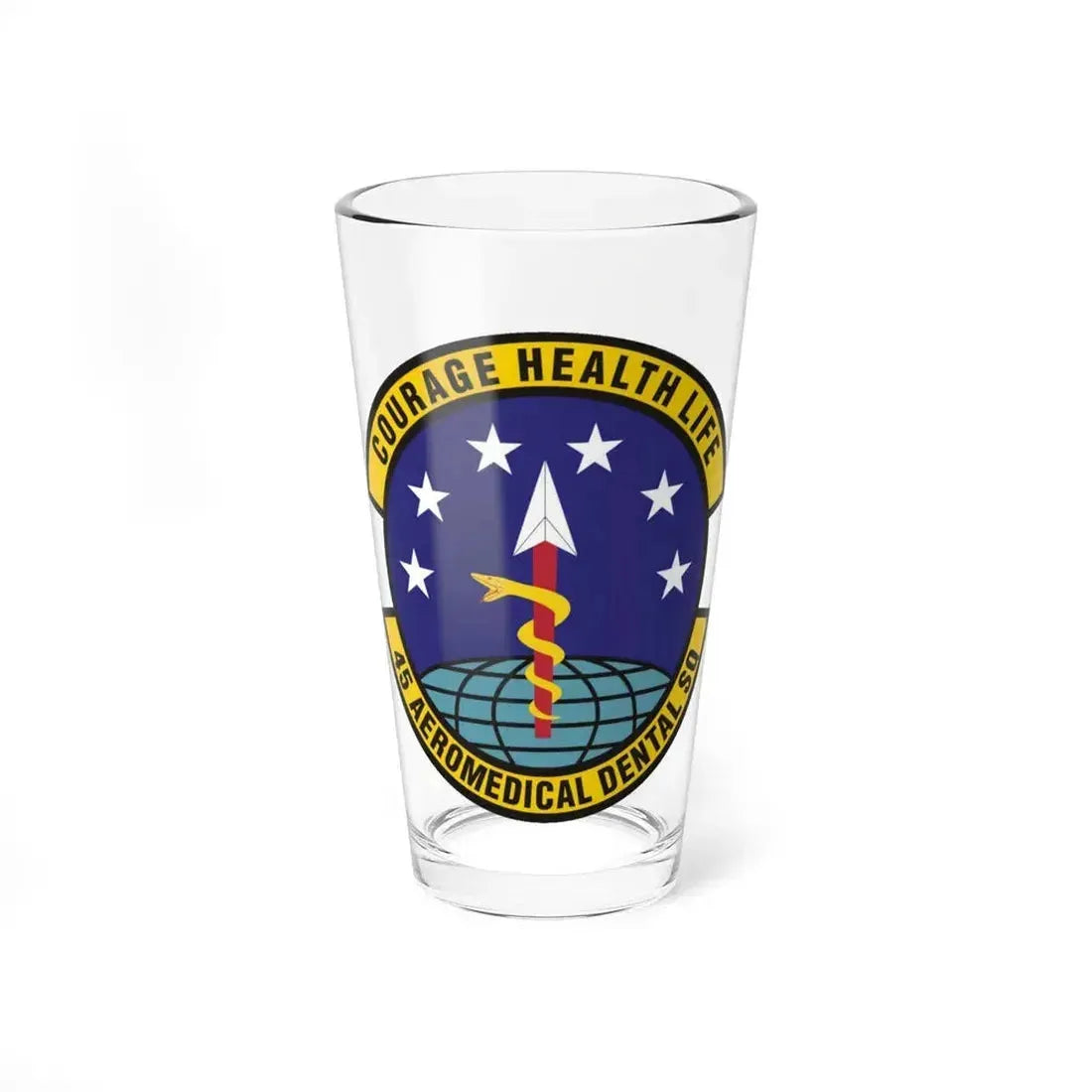 45th Aeromedical Dental Squadron (U.S. Air Force) Pint Glass 16oz - Go Mug Yourself