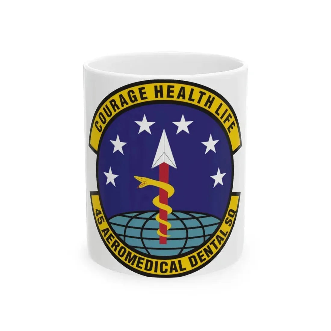 45th Aeromedical Dental Squadron (U.S. Air Force) White Coffee Mug 11oz - Go Mug Yourself