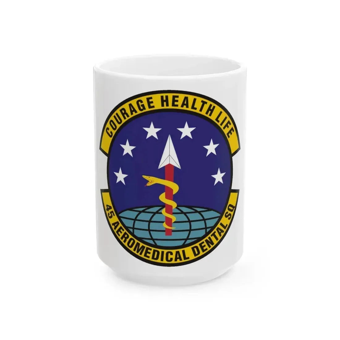 45th Aeromedical Dental Squadron (U.S. Air Force) White Coffee Mug 15oz - Go Mug Yourself