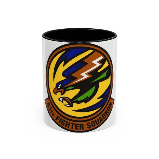 45th Fighter Squadron (U.S. Air Force) Accent Coffee Mug 11oz Black - Go Mug Yourself