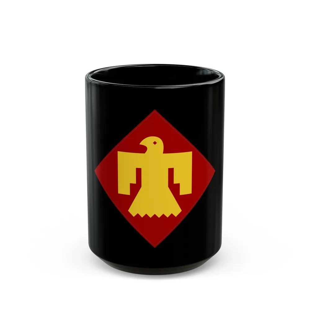 45th Infantry insignia thunderbird (U.S. Army) Black Coffee Mug-15oz-Go Mug Yourself