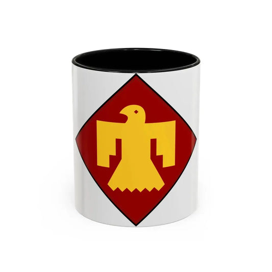 45th Infantry insignia thunderbird (U.S. Army) Accent Coffee Mug 11oz Black - Go Mug Yourself