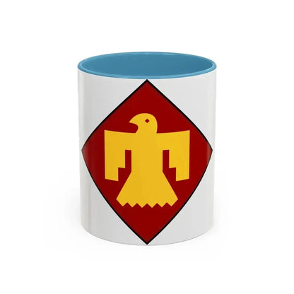 45th Infantry insignia thunderbird (U.S. Army) Accent Coffee Mug 11oz Light Blue - Go Mug Yourself