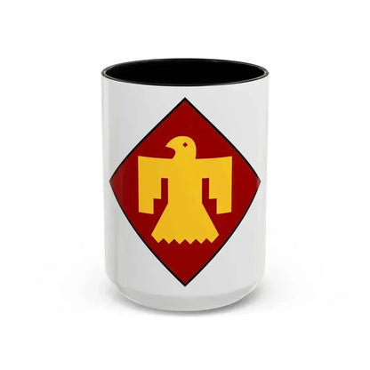 45th Infantry insignia thunderbird (U.S. Army) Accent Coffee Mug 15oz Black - Go Mug Yourself