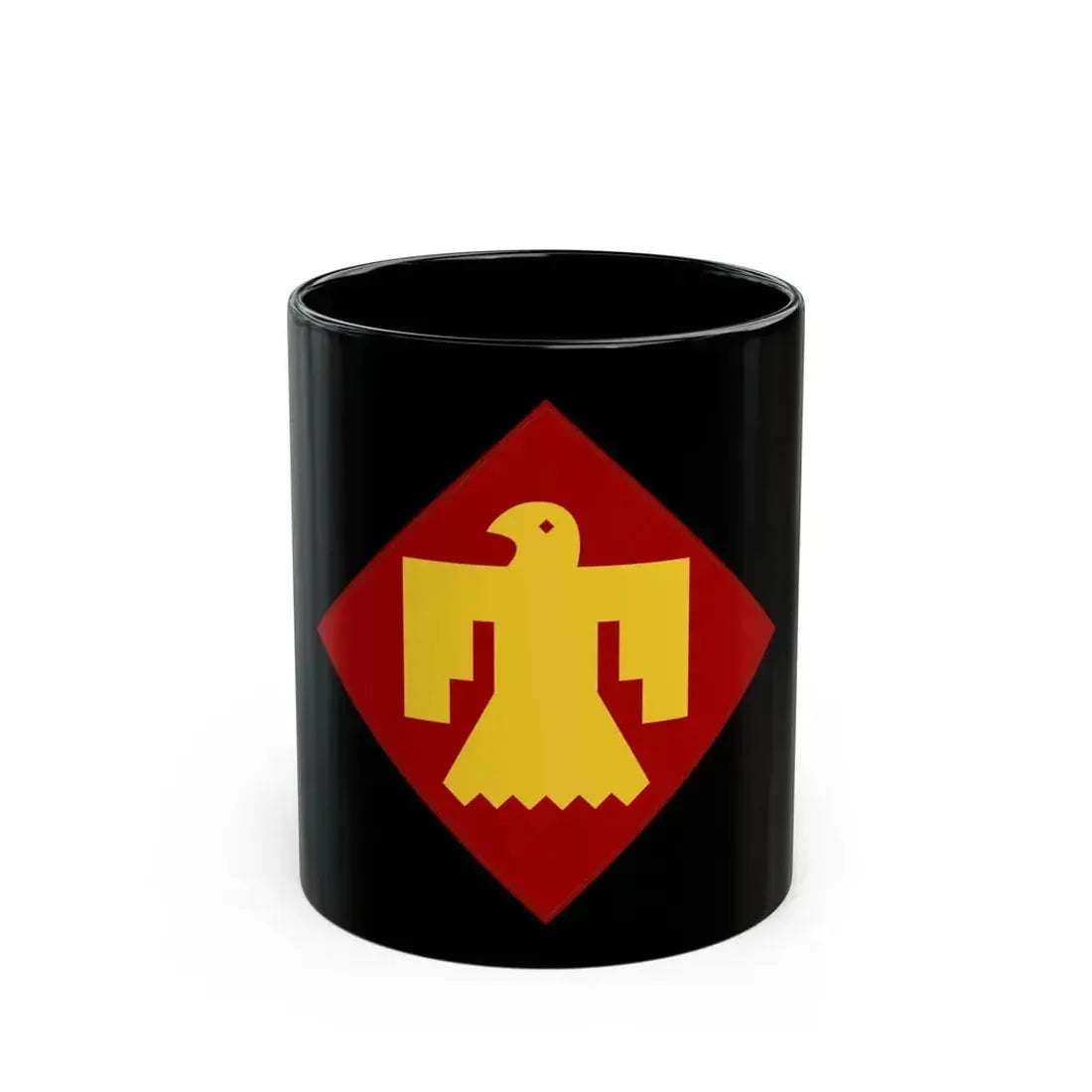 45th Infantry insignia thunderbird (U.S. Army) Black Coffee Mug 11oz - Go Mug Yourself