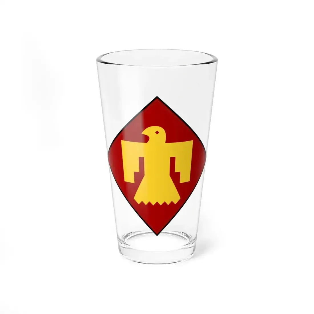 45th Infantry insignia thunderbird (U.S. Army) Pint Glass 16oz 16oz - Go Mug Yourself