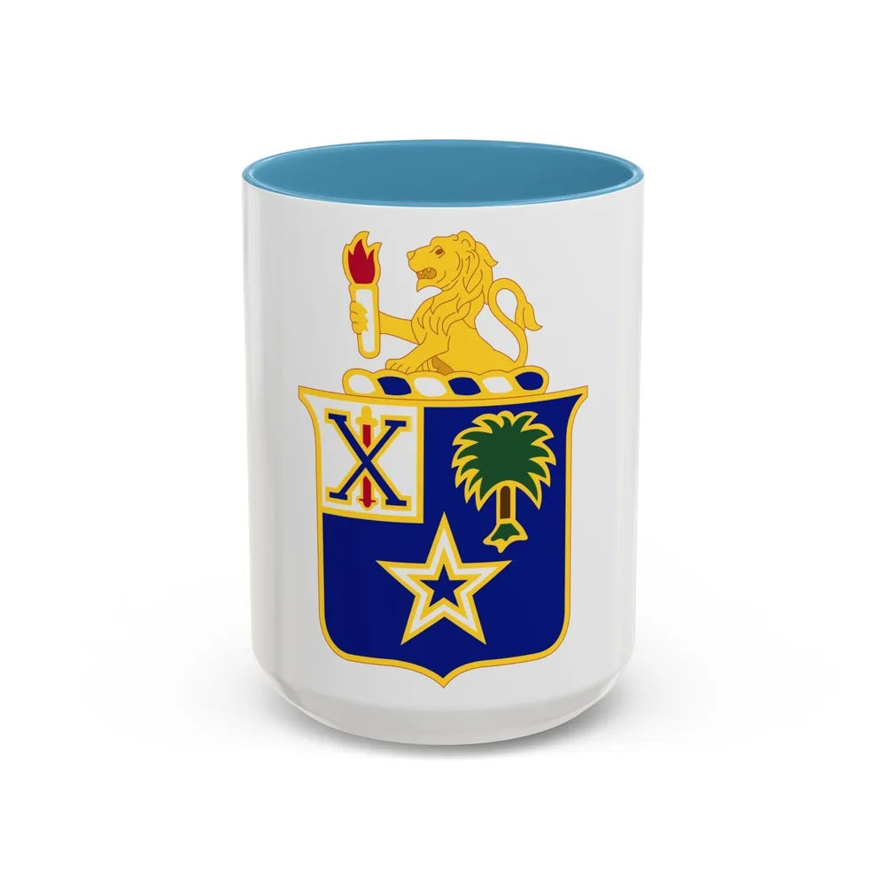 45th Infantry Regiment (U.S. Army) Accent Coffee Mug-15oz-Light Blue-Go Mug Yourself