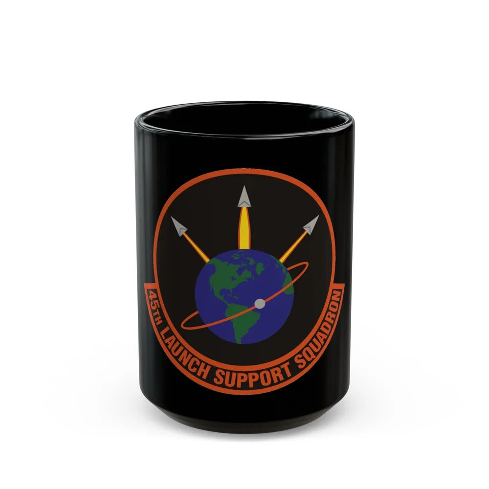 45th Launch Support Squadron (U.S. Air Force) Black Coffee Mug-15oz-Go Mug Yourself