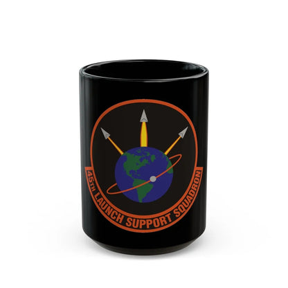 45th Launch Support Squadron (U.S. Air Force) Black Coffee Mug-15oz-Go Mug Yourself