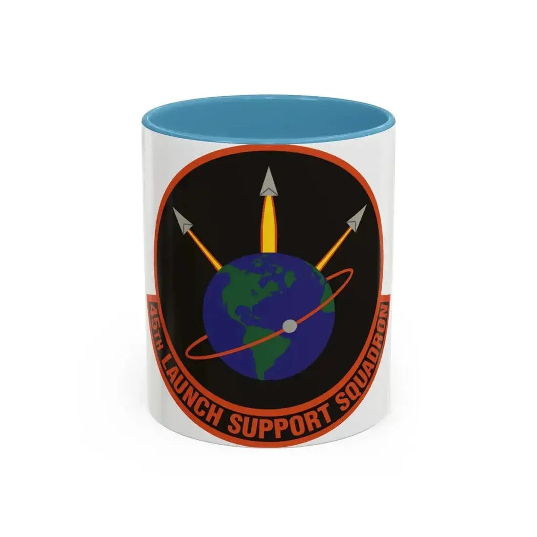 45th Launch Support Squadron (U.S. Air Force) Accent Coffee Mug 11oz Light Blue - Go Mug Yourself