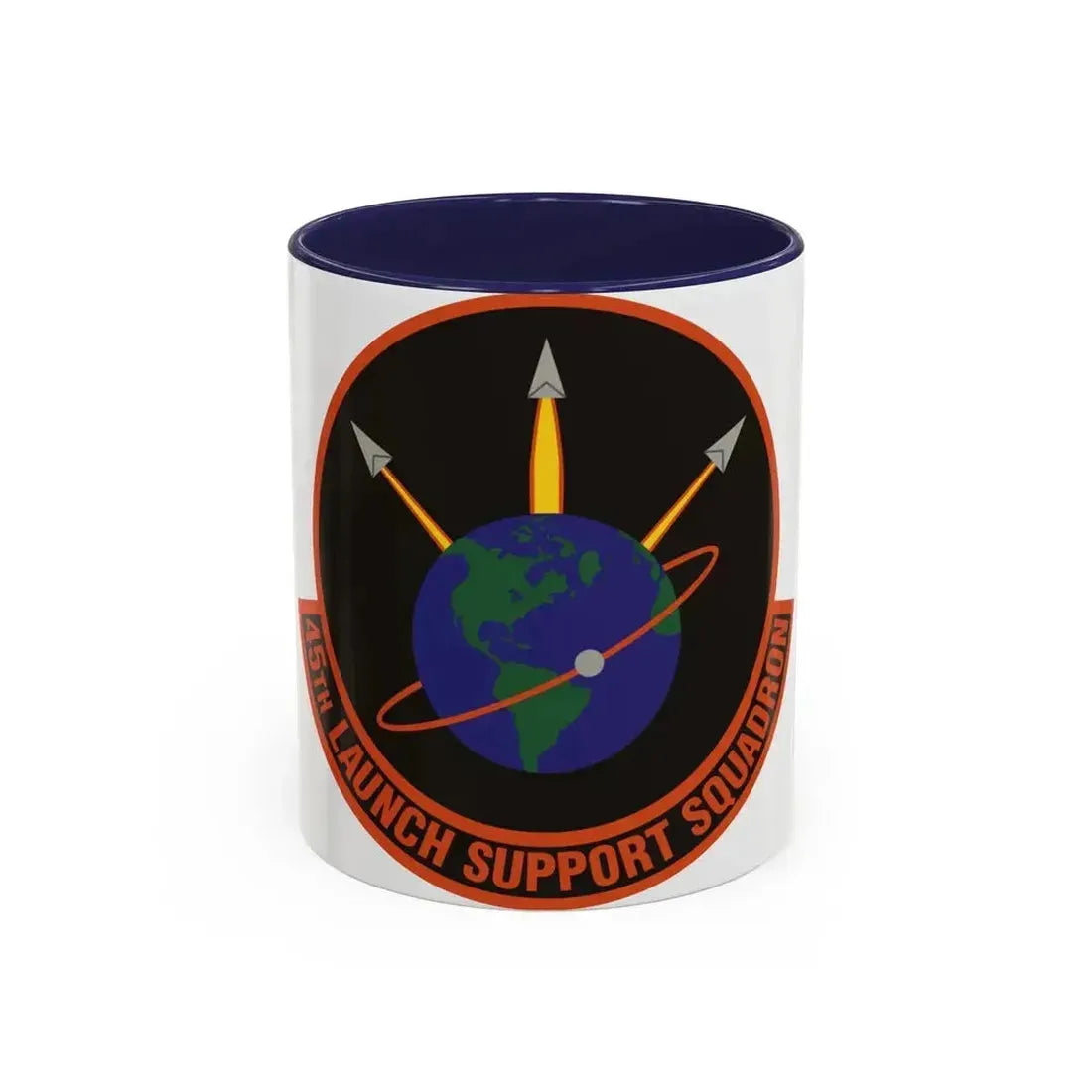 45th Launch Support Squadron (U.S. Air Force) Accent Coffee Mug 11oz Navy - Go Mug Yourself