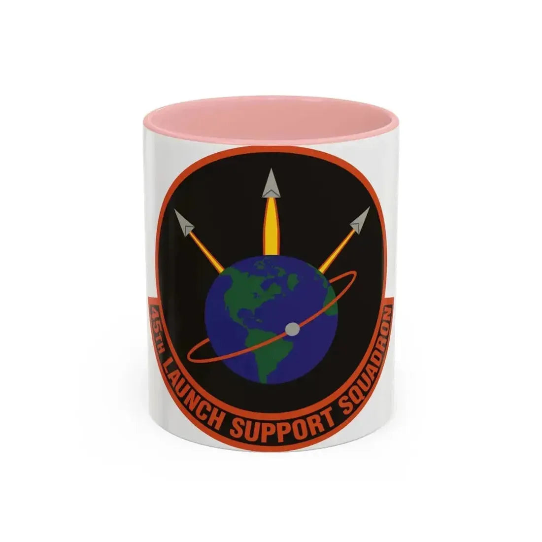 45th Launch Support Squadron (U.S. Air Force) Accent Coffee Mug 11oz Pink - Go Mug Yourself