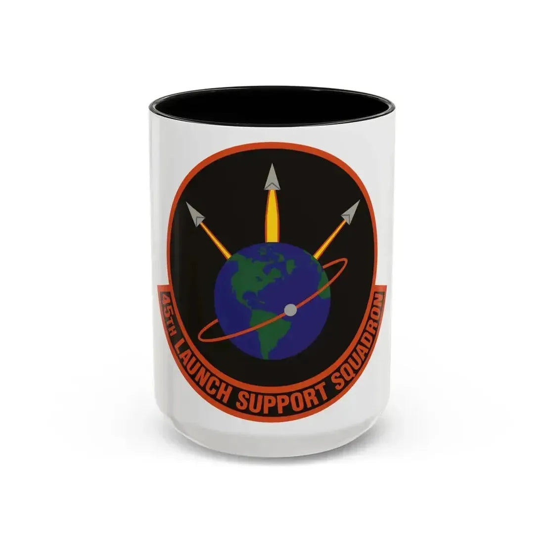45th Launch Support Squadron (U.S. Air Force) Accent Coffee Mug 15oz Black - Go Mug Yourself