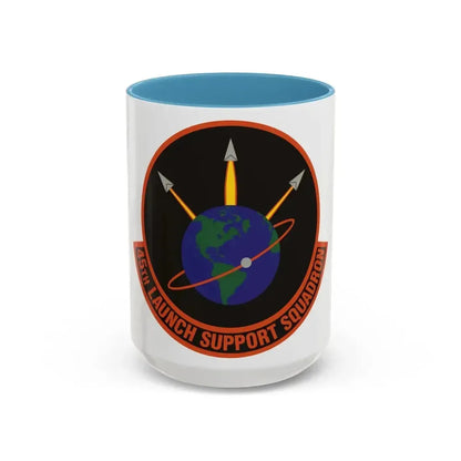 45th Launch Support Squadron (U.S. Air Force) Accent Coffee Mug 15oz Light Blue - Go Mug Yourself