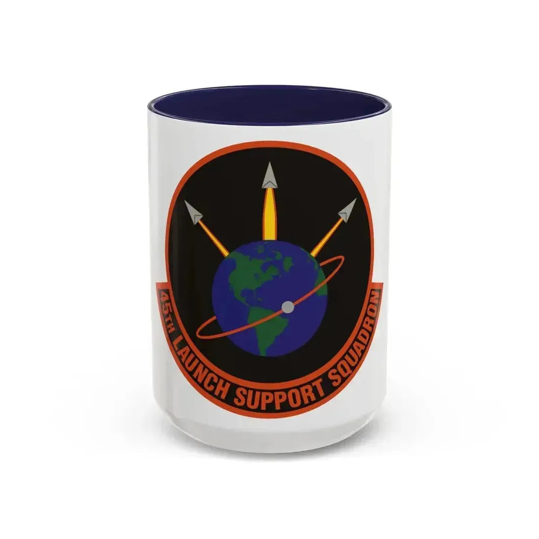 45th Launch Support Squadron (U.S. Air Force) Accent Coffee Mug 15oz Navy - Go Mug Yourself